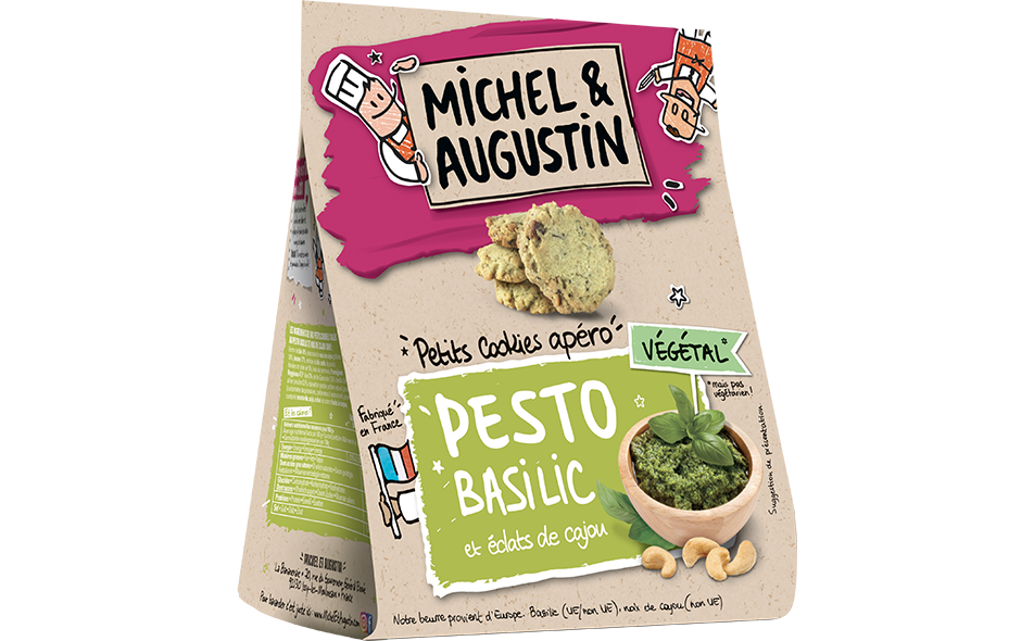 Petits cookies apéro au Pesto basilic et éclat de cajou