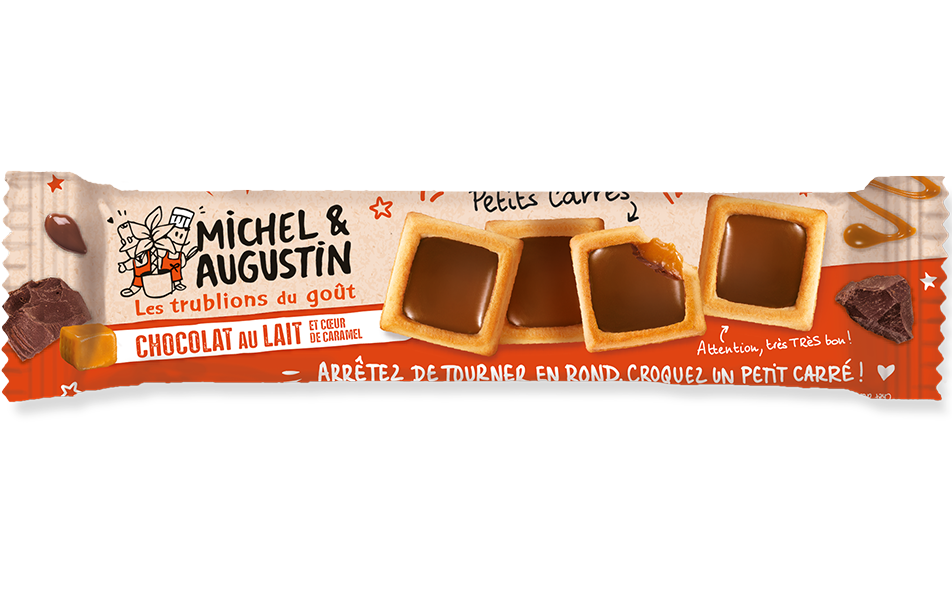 Petits carrés chocolat au lait à la queue leu leu