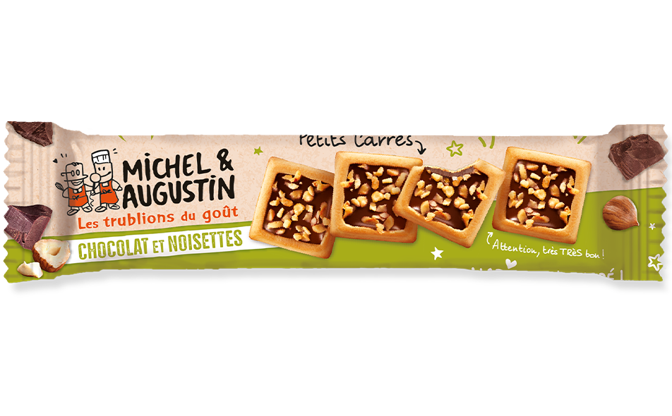 Petits carrés noisettes à la queue leu leu
