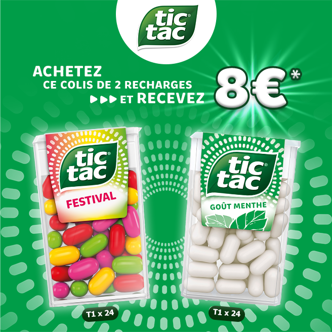 Lot Tic Tac T1 Menthe/Festival