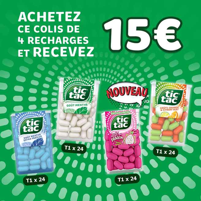 Colis Tic Tac 4 recharges